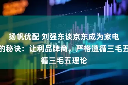 扬帆优配 刘强东谈京东成为家电第一的秘诀：让利品牌商，严格遵循三毛五理论